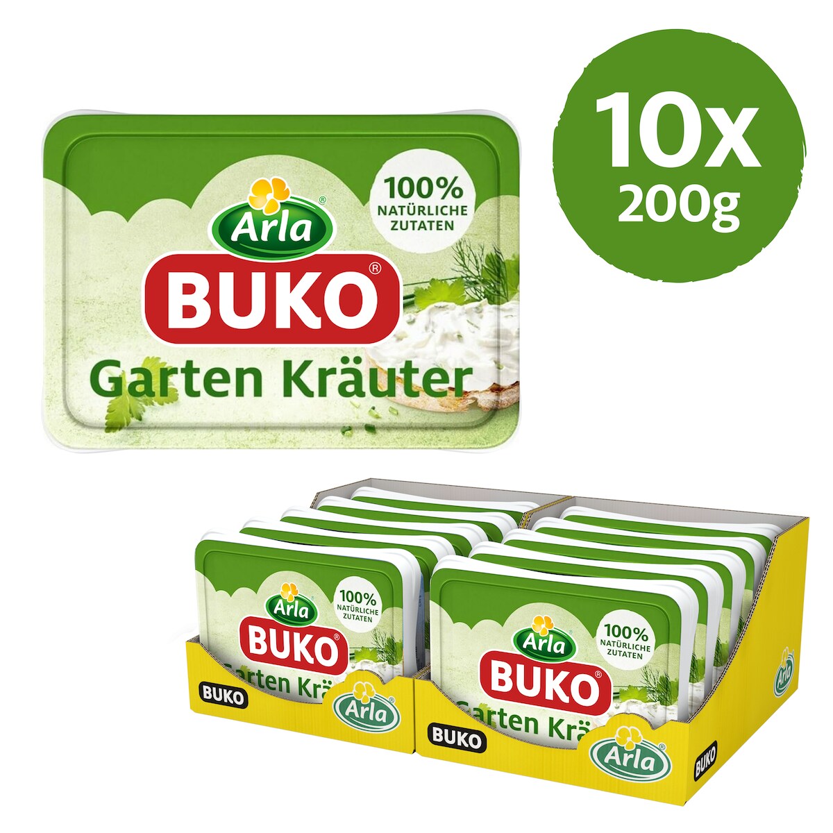 Arla Buko Frischkäse Gartenkräuter 10 x 200 g (2 kg) Image