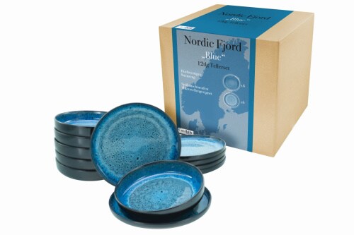 CreaTable Nordic Fjord Blue Tafelservice 12-tlg Steinzeug Image