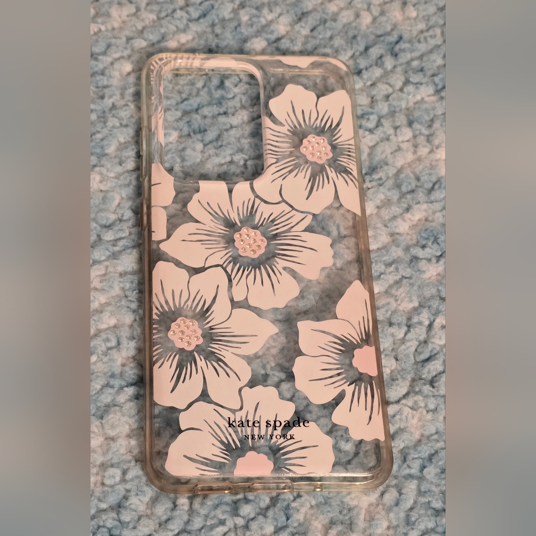 Kate Spade Cell Phones & Accessories | Kate Spade Defensive Hard-Shell Cell Phone Case, Fits Samsung S20 Ultra, Gc | Color: Pink/White | Size: Os