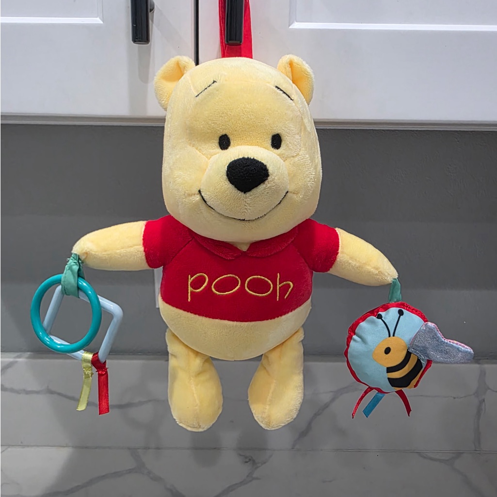 Disney Toys | Disney Pooh Bear Plush Baby Toy With Red Shirt And Toys | Color: Red/Yellow | Size: Osbb