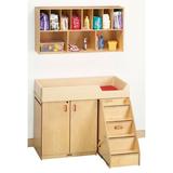 Jonti-Craft Changing Table Dresser w/ Pad & 11 Baskets Wood in Brown/Yellow | 38.5 H x 48.5 W x 23.5 D in | Wayfair 5148JC