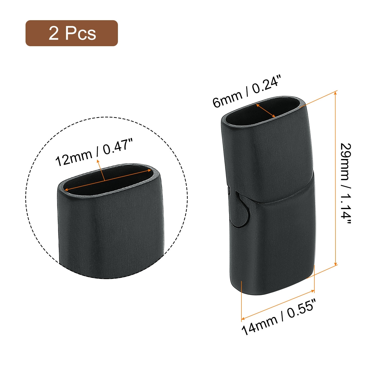 Flat Leather Clasps, Flat Closure End Caps, Stainless Steel Clasps Closures Leather Buckle