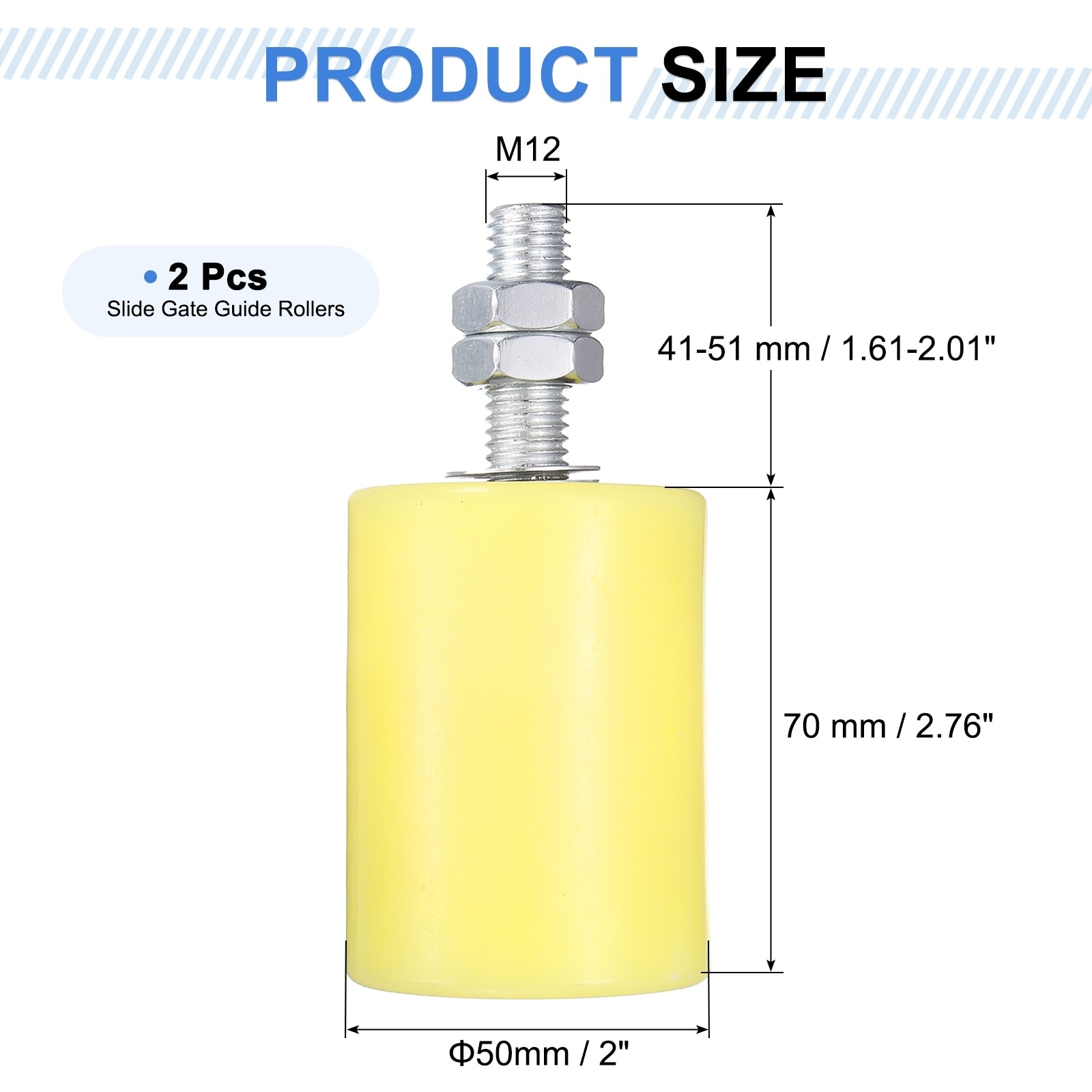 Slide Gate Guide Roller, Nylon Rollers Gate Support Assembly, Sealed Ball Bearing Rolling Gate Guider for Sliding Door