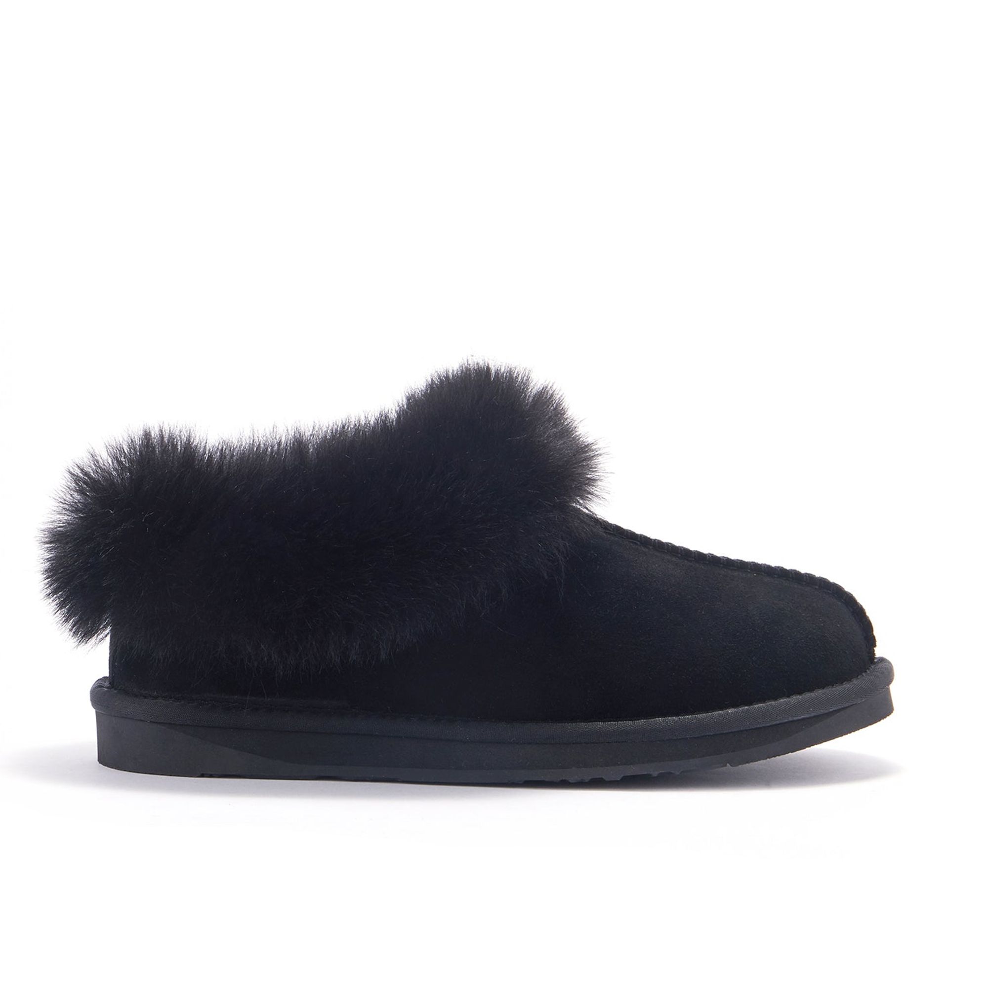 Outback Luxe schwarze Hausschuhe EU41