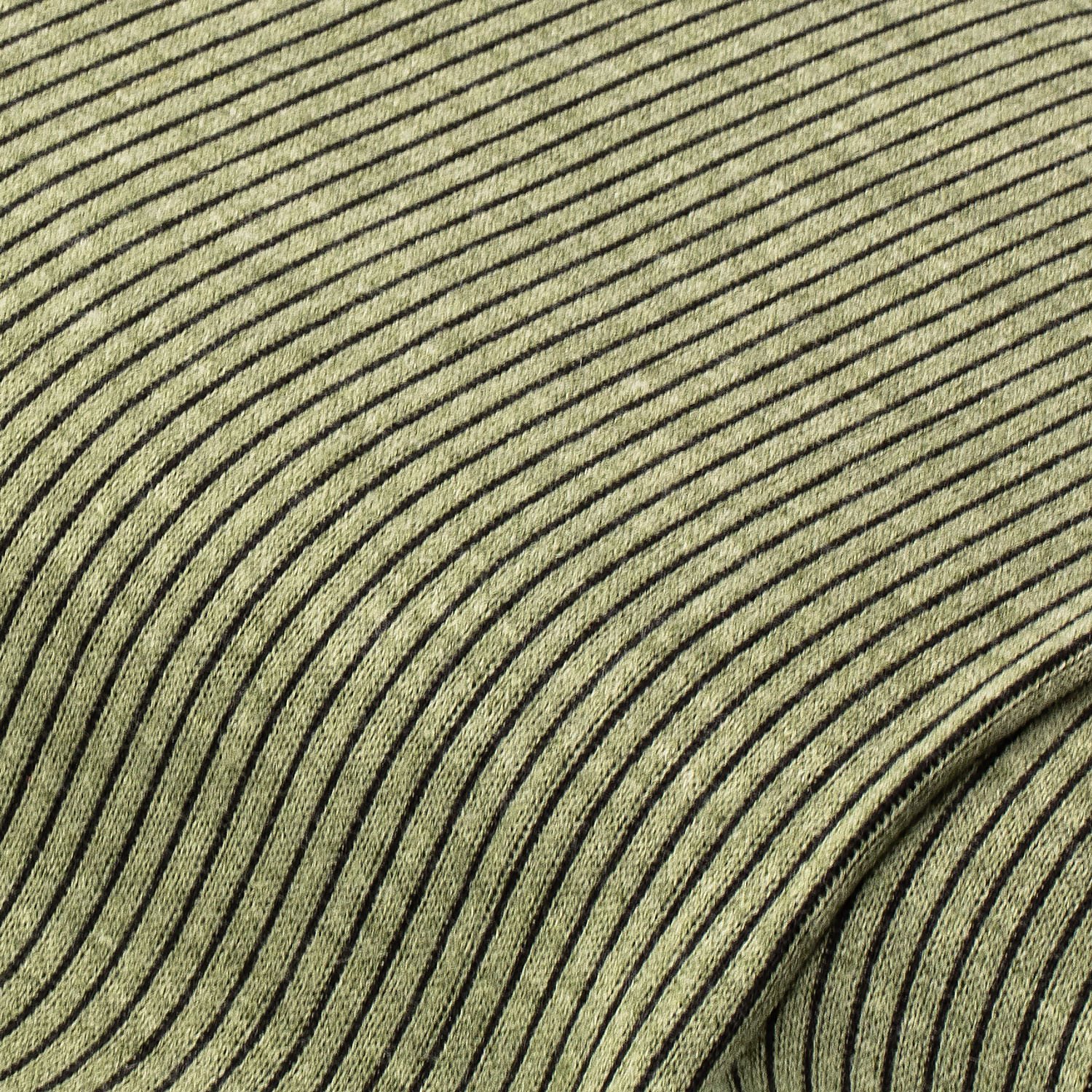 Feinrippstrick Streifen, grün/schwarz Image
