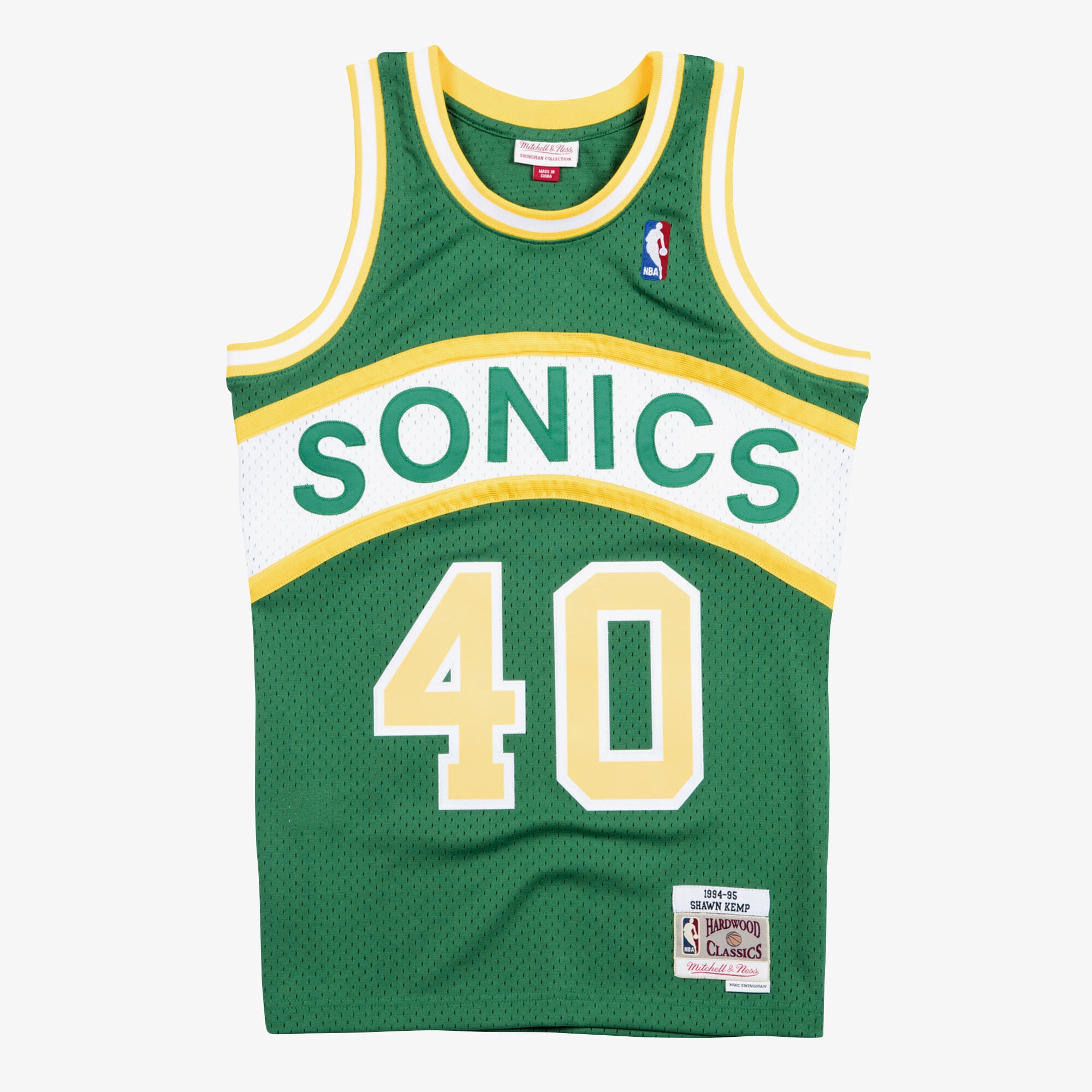 Maillot Swingman Seattle SuperSonics 1994-95 Mitchell & Ness – Vert – Shawn Kemp - Homme Taille: S