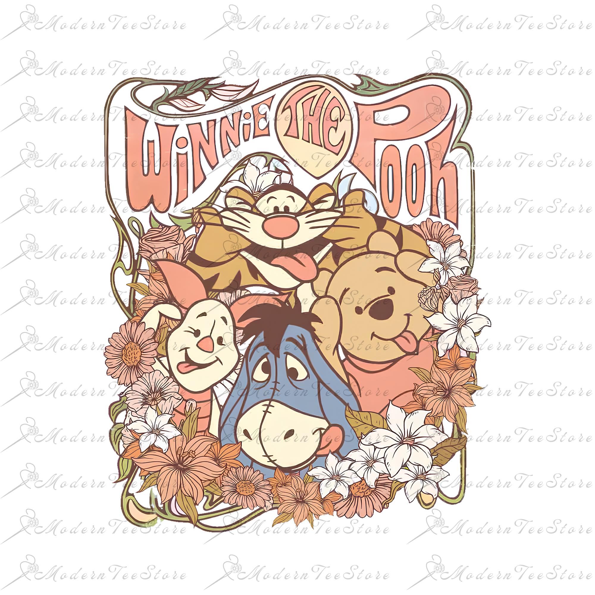 Retro Winnie The Pooh Png, Pooh e i suoi amici Tshirt Png, Pooh Camicia Png, Pooh Png, Pooh Orsetto e Co Png, Winnie The Pooh, Download digitale