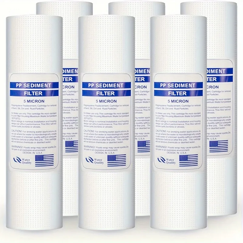 Ersatz-Wasserfilter für das ganze Haus, Filterelement aus PP-Baumwolle, 5 Mikron, 25,4 x 2,5 Zoll, kompatibler Haushaltswasserfilter Image