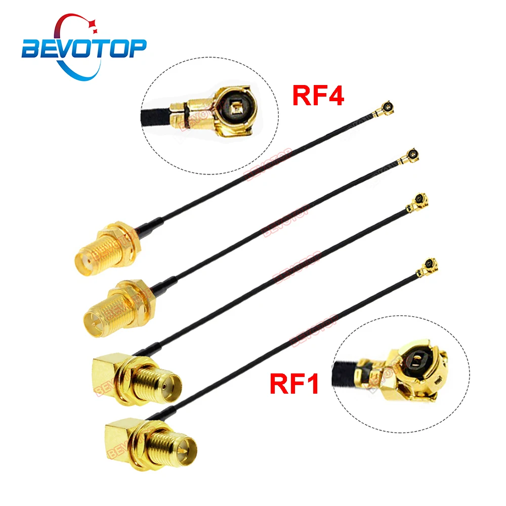 1 Stück SMA auf IPX Jumper 1./4. Generation RF1/RF4 Buchse auf SMA/RP-SMA Buchse WIFI Antennenkabel RF1.13 Verlängerungszopf Image