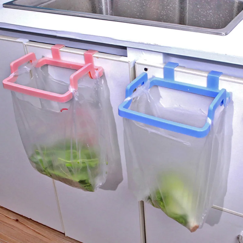 Haushalt Multifunktionale Küche Müll Tasche Lagerung Rack, Haushalt Schrank Tür Hängen Kunststoff Tasche Lagerung Rack