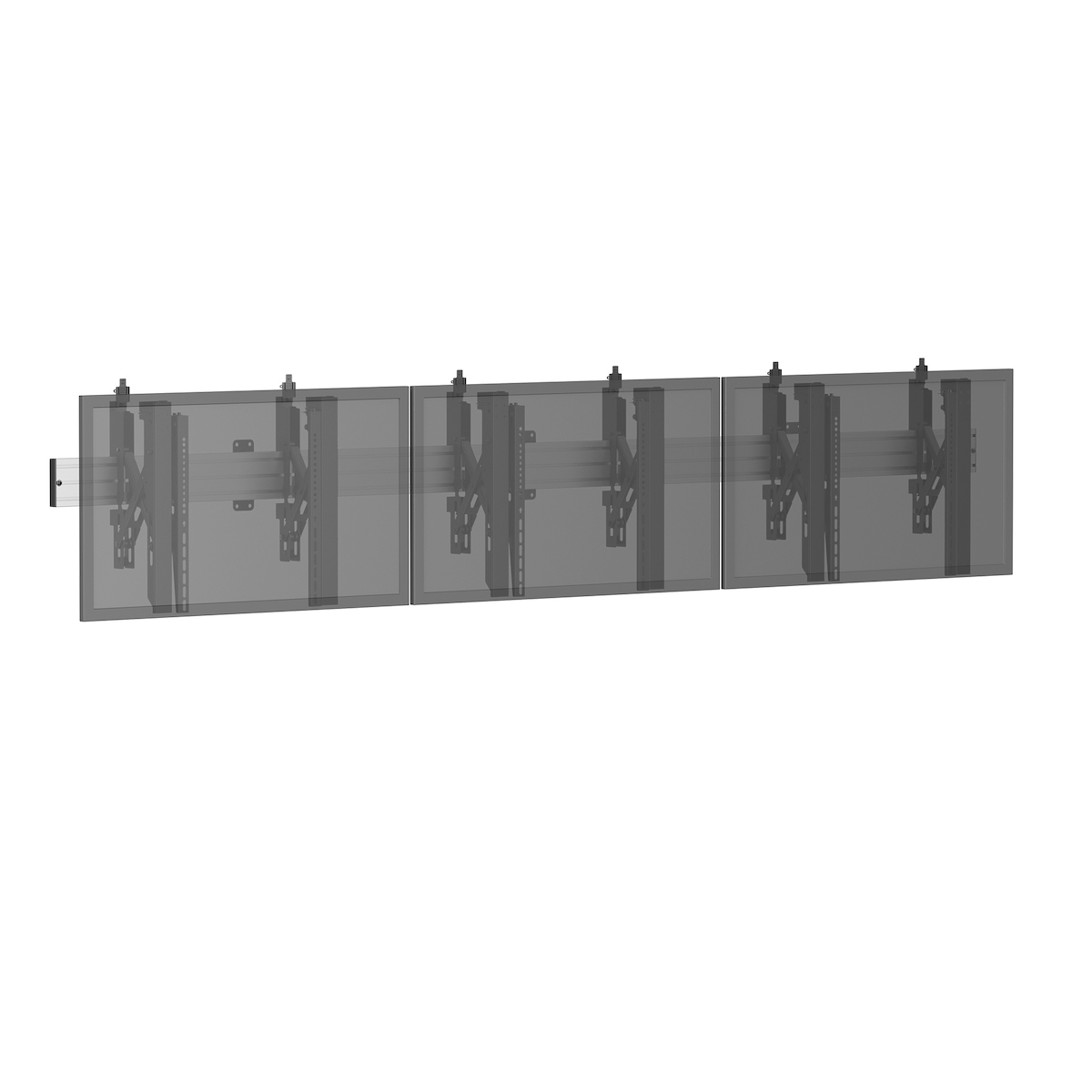 KIMEX - TV-Wandhalterung - Push Pull 3 Bildschirme 45"-50" Image