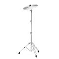 XDrum Beckenständer Pro - Cymbal Stand höhenverstellbar von 60-120 cm - Praktisches Memory Lock System - Doppelstrebig und stabil - Silber