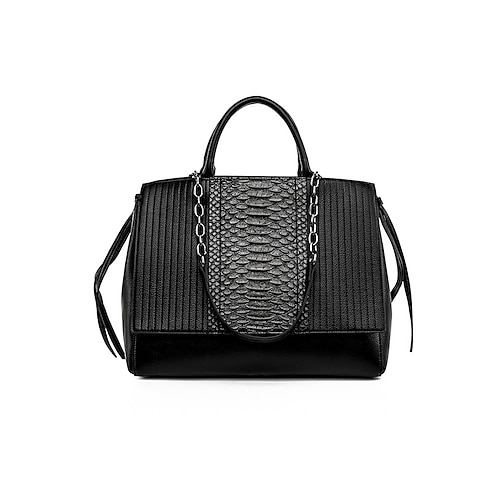 Damen Handtasche Umhängetasche Schultertaschen PU-Leder Büro Lässig Muttertag Reißverschluss Großes Fassungsvermögen Wasserdicht Mehrfach tragbar Einfarbig Krokodil Schwarz Braun Khaki