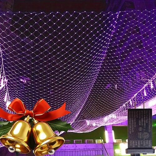 Netzlichter anschließbare wasserdichte Lichterkette klare Drähte mit 8 Modi Niederspannungs-Sicherheitsstecker Innen/Außen Innenhof Rasen Party Hochzeit Festival Baum Dekoleuchten Requisiten Image