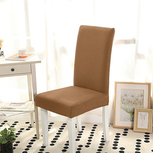 Geometrisch bedruckte Stuhlhussen, Hockerüberzüge, 1-, 2-, 4- oder 6-teiliges Set, dehnbare und waschbare Stuhlhussen für die Esszimmerdekoration Image