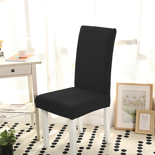 Geometrisch bedruckte Stuhlhussen, Hockerüberzüge, 1-, 2-, 4- oder 6-teiliges Set, dehnbare und waschbare Stuhlhussen für die Esszimmerdekoration Image
