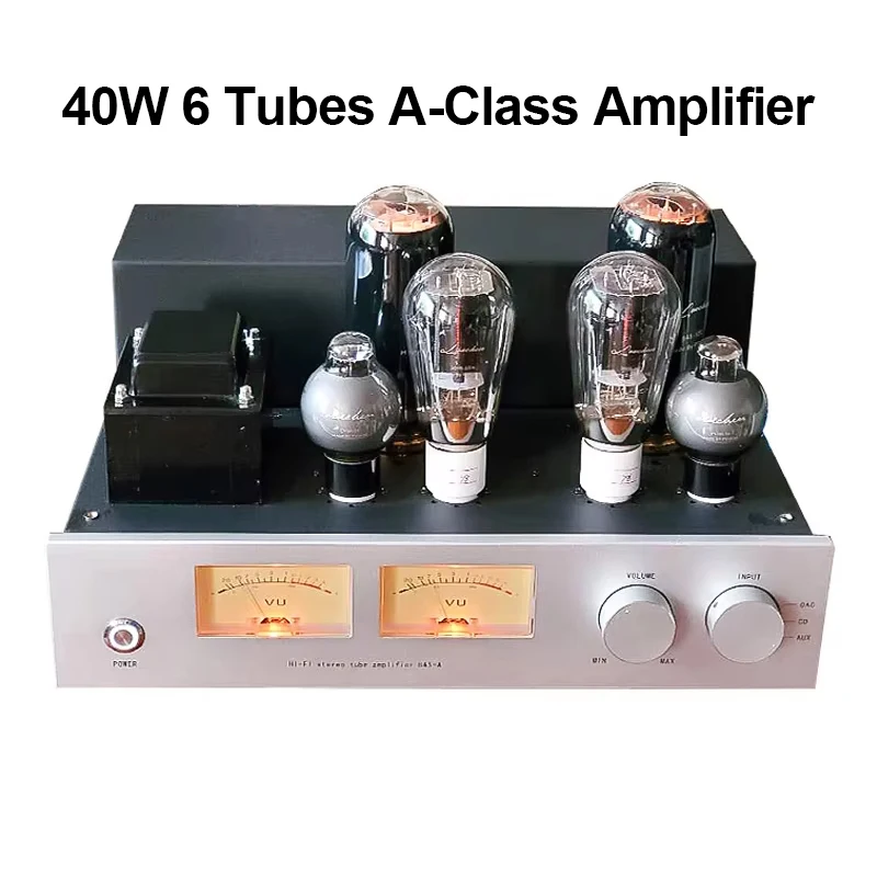 2x20W Röhrenverstärker A-Klasse Single Ended 4-8 Ohm Amp HiFi Sound Box 6SN7 Vorverstärker Fahrverstärker AUX DAC CD für Heimkino Image