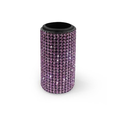 Autoaccessoire für Damen, Lippenbalsamhalter fürs Auto, einfach zu montieren, außen mit tschechischen Strasssteinen verziert, sehr funkelnd Image