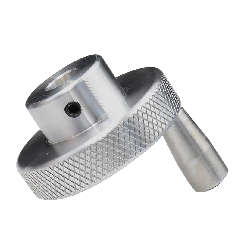 Handrad aus Aluminiumlegierung, Werkzeugmaschine, Kurbelgriff, selbstmontierte Drehmaschine, drehbares Oberdraht, festes Lichtloch, Maschinenzubehör Image