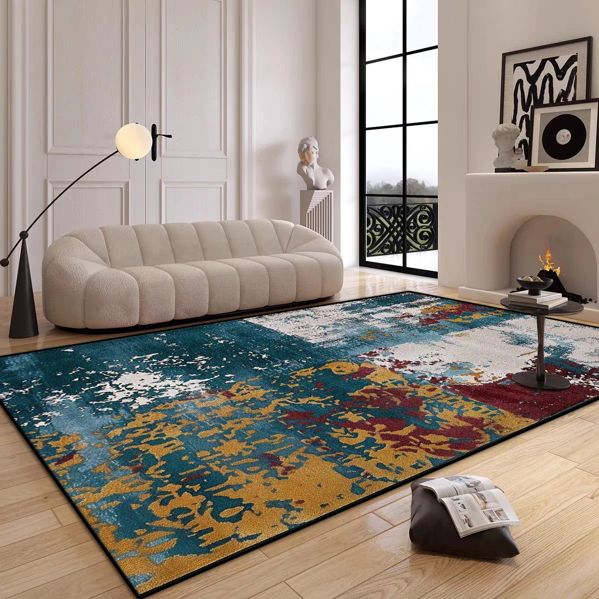 Nordic Einfache Wohnzimmer Teppich Dekoration Große Bereich Weiche Lounge Garderobe Teppich Teppiche für Schlafzimmer Anti-slip Boden Matte waschbar Image