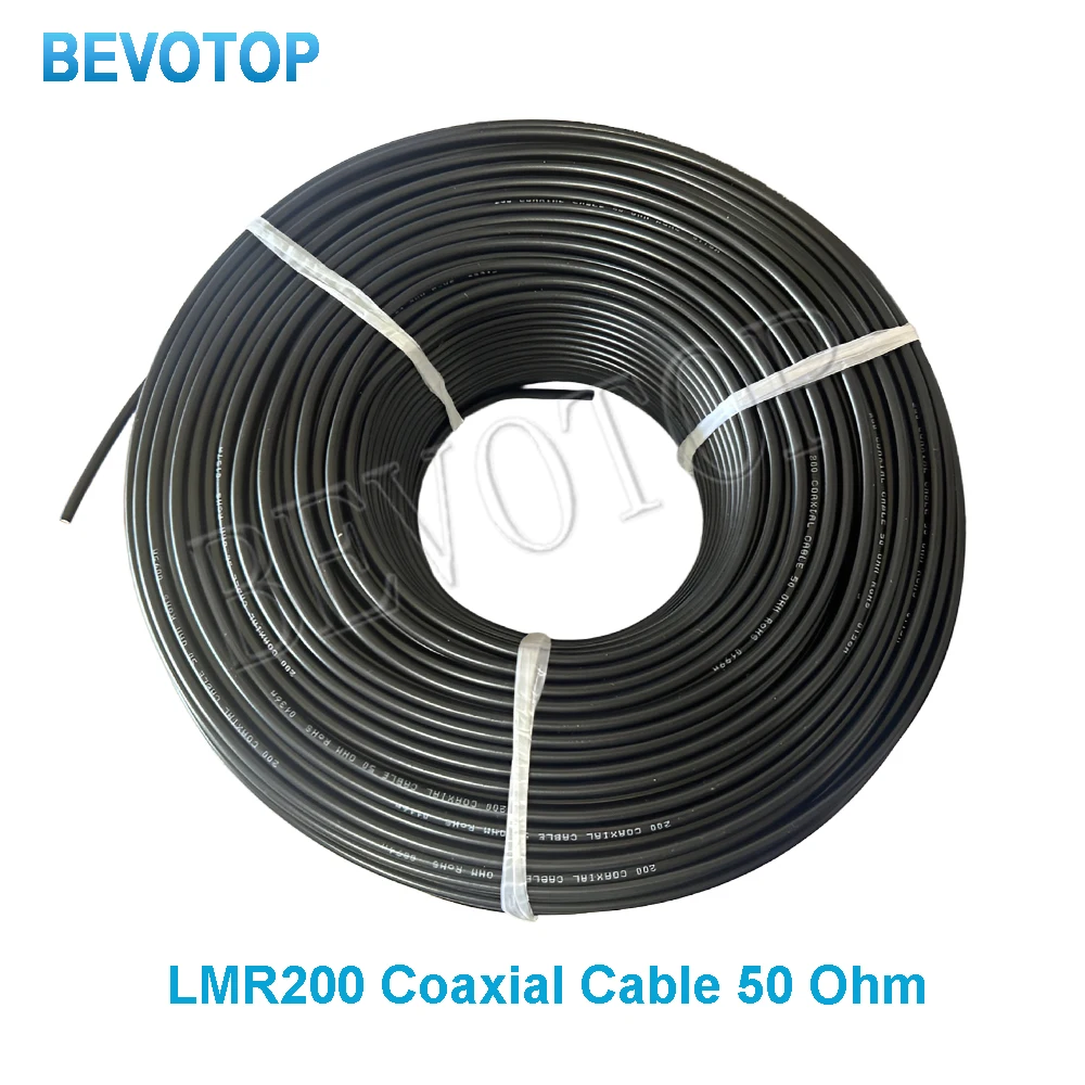 BEVOTOP LMR200 Koaxialkabel, hochwertig, verlustarm, 50 Ohm, 50–3 HF-Koaxialkabel, Überbrückungskabel, 50 cm ~ 200 m Image