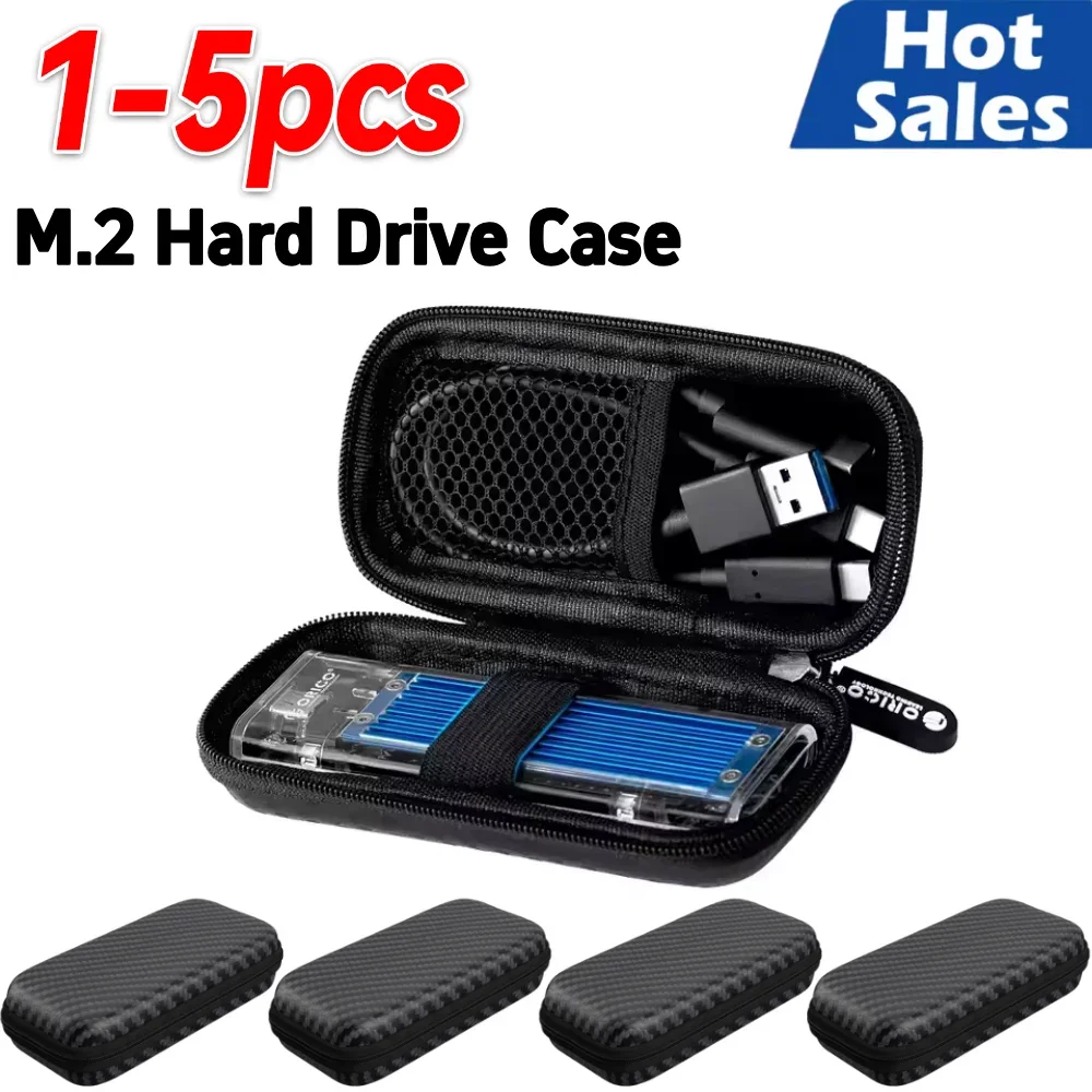 1-5 stücke ORICO Für Externe M.2 Festplatte/Kopfhörer/Data Linie HDD Fall M.2 Festplatte Lagerung Tasche EVA Tragbare SSD Fall Stoßfest Image