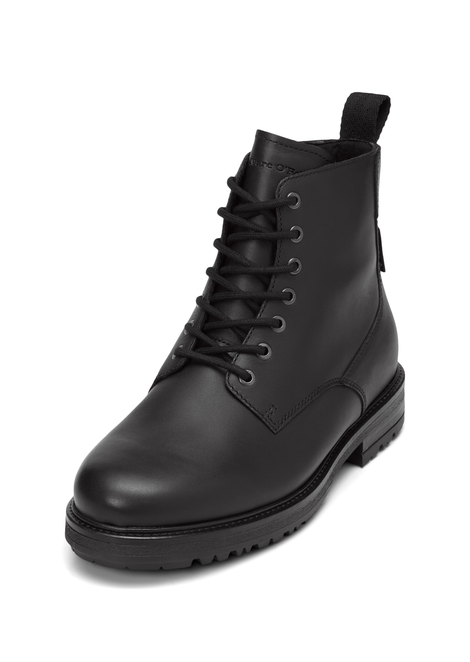 Stiefelette MARC O'POLO "aus edlem Rindleder", Damen, Gr. 40, schwarz, Obermaterial: 100% Leder (Rind), unifarben, Schuhe Stiefelette