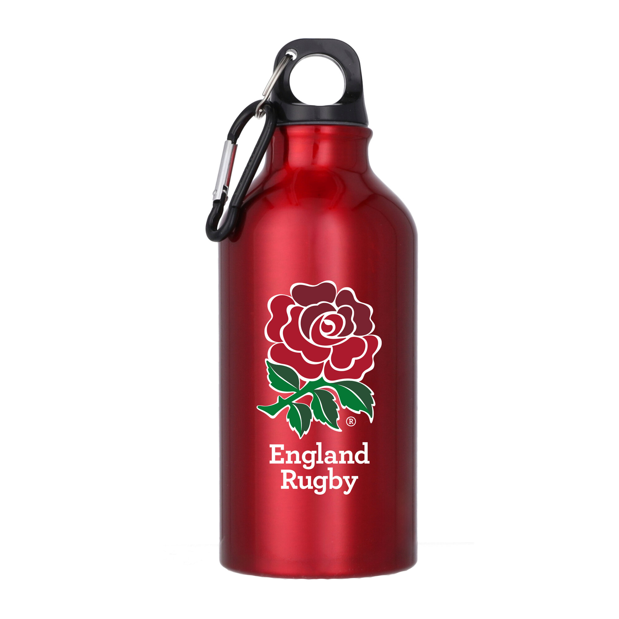 England Rugby Aluminium-Trinkflasche – Rot – 400 ml Image