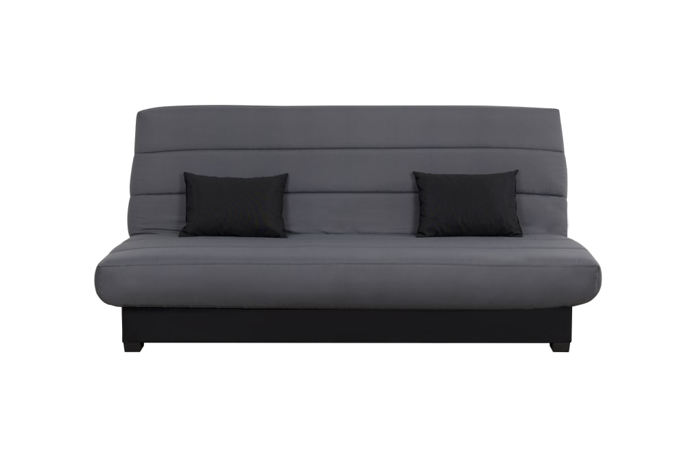 Banquette convertible clic clac 2 places rangement intégré pearl gris