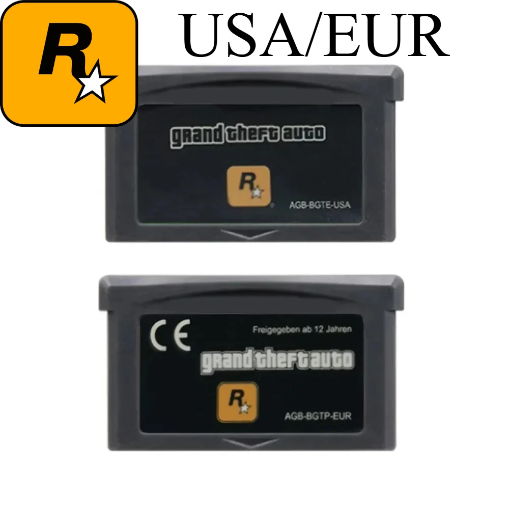 Cartouche de jeu GBA chaude carte de Console de jeu vidéo 32 bits Grand Theft Auto Advance jeu GBA jeu vidéo 32 bits