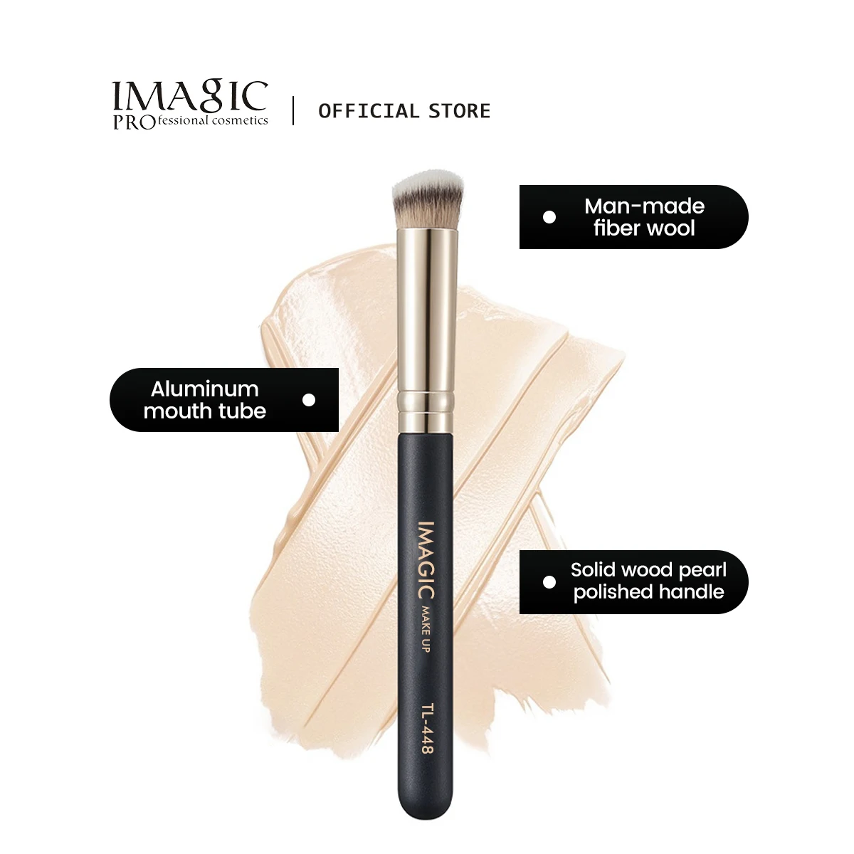 IMAGIC Concealer-Pinsel, weiches Kunsthaar, Foundation-Mischpinsel, Kontur, Hautpflege, professionelle Kosmetik, Beauty-Tools