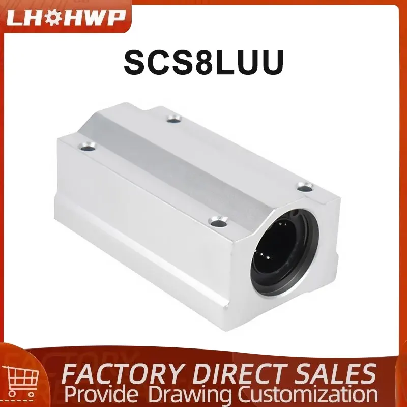 1pc SC8LUU SCS8LUU 8mm Lange Typ Linear Kugellager Block CNC Router Mit LM8LUU Bush Kissen Block linear Welle CNC 3D Image