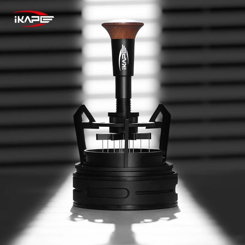 IKAPE V3 Espresso Rotary WDT, Kaffeerührer mit Dosiertrichter und Ständer, Espresso-Rührer-Verteilungswerkzeug für Barista Image