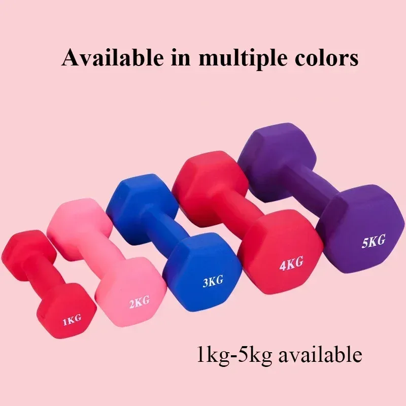 Kleine Hantel Fitness Hause Weibliche Hantel Kinder Student Sechseckige Feste Eisen Frauen 2KG Matte Hause Fitness Hantel