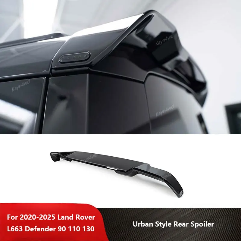Off Road 4x4 Zubehör Urban Style Glänzend Schwarz Heckspoiler Heckflügel Kit für 2020-2025 Land Rover L663 Defender 90 110 130 Image