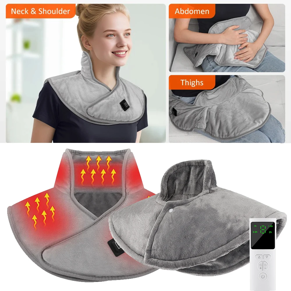 Nacken- und Schulter-Heizkissen Elektrische Wärmekompresse Rückenwickel für Zuhause und Büro Bauch Menstruations-Wärmematte Image