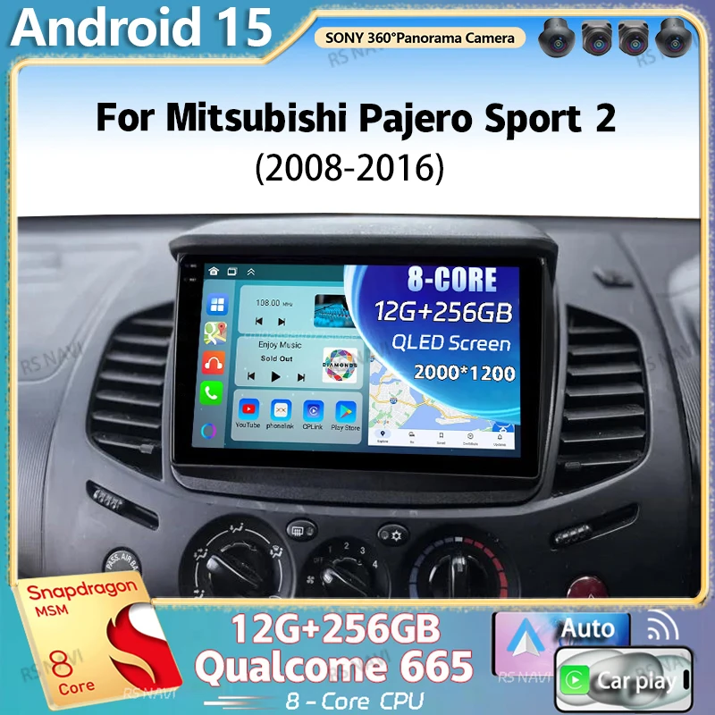Android 15 Für Mitsubishi Pajero Sport 2 2008-2016 L200 Triton 2006-2014 Android Auto Radio Multimedia Video Player stereo BT Image