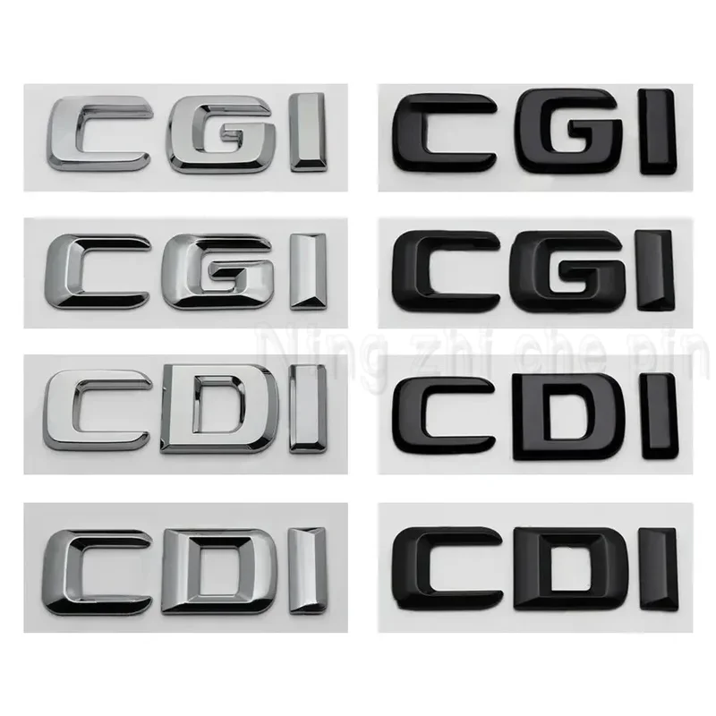 ABS CGI CDI Logo Auto Kotflügel Seite Emblem Aufkleber Schwanz Stamm Abzeichen für Mercedes Benz S350L E260L C200 W213 W204 W205 W207 SLK GLE Image