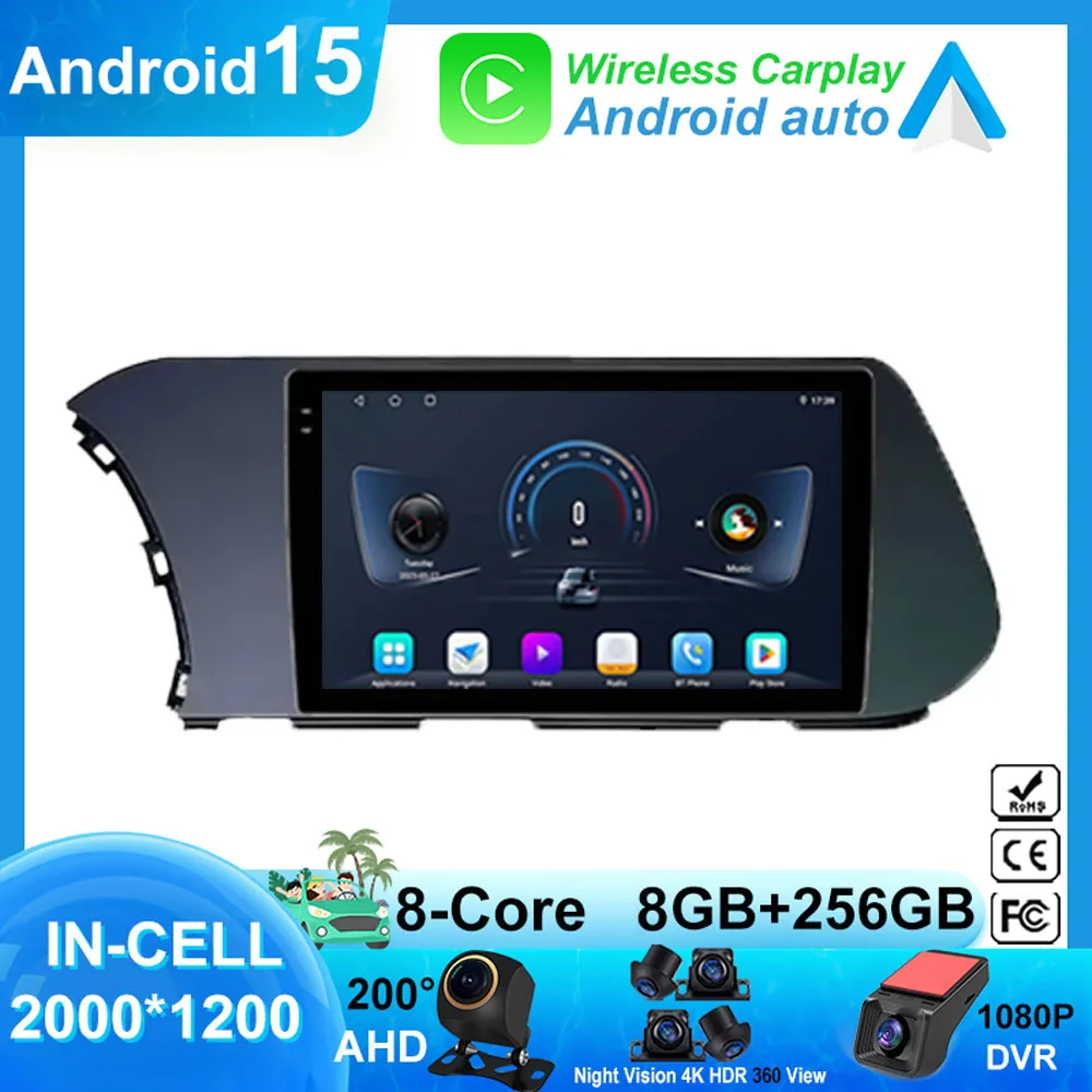 9 zoll Android 15 Für Hyundai I20 2021 2022 Auto Radio Multimedia Video Player Navigation GPS 5G + WIFItion GPS Stereo Auto