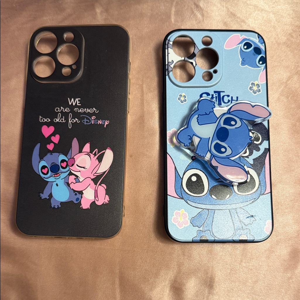 Disney Cell Phones & Accessories | Disney Stitch Phone Cases - Black And Blue | Color: Black/Blue | Size: Os