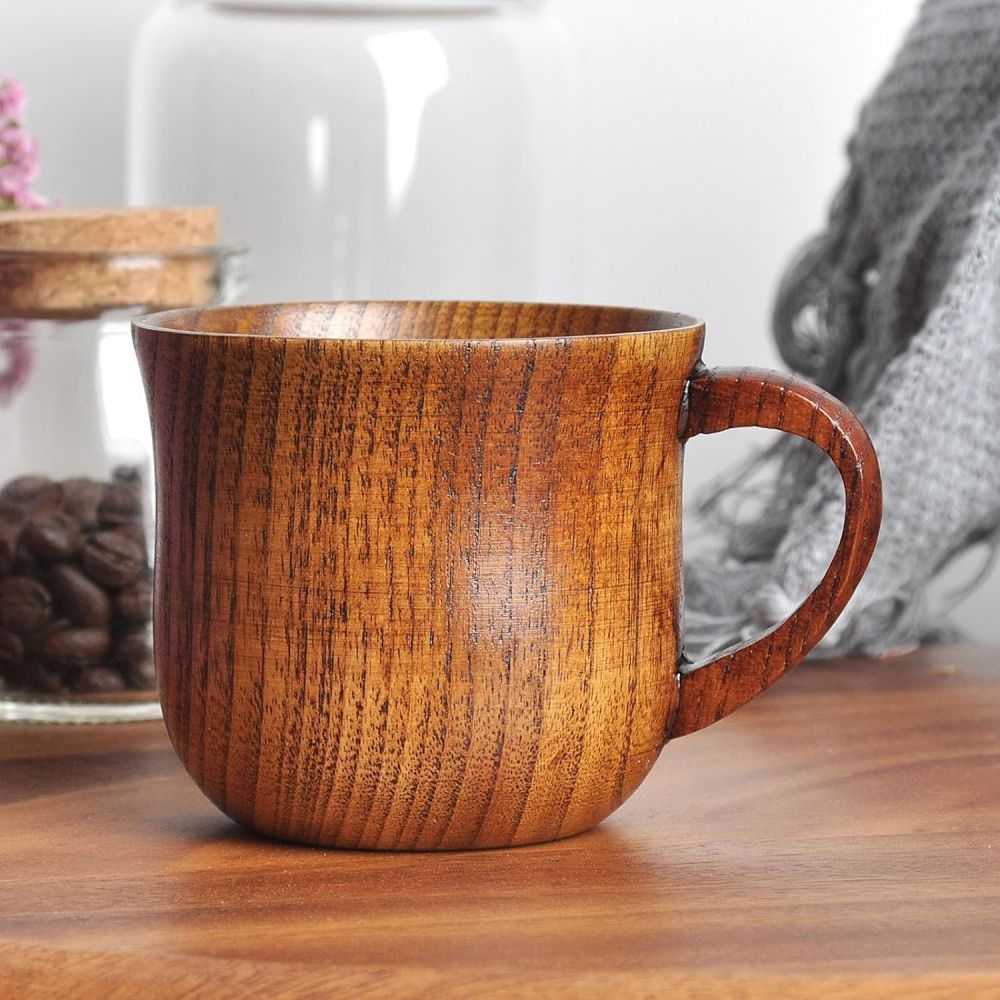 1pc Wooden Mugs Vintage Teacup Handmade Wood Mug Coffee Espresso Tea Cups, Tea Cup Trumpet Cup For Kitchen Living Room 1pc Wooden Mugs Vintage Teacup Handmade Wood Mug Coffee Espresso Tea Cups, Tea Cup Trumpet Cup For Kitchen Living Room