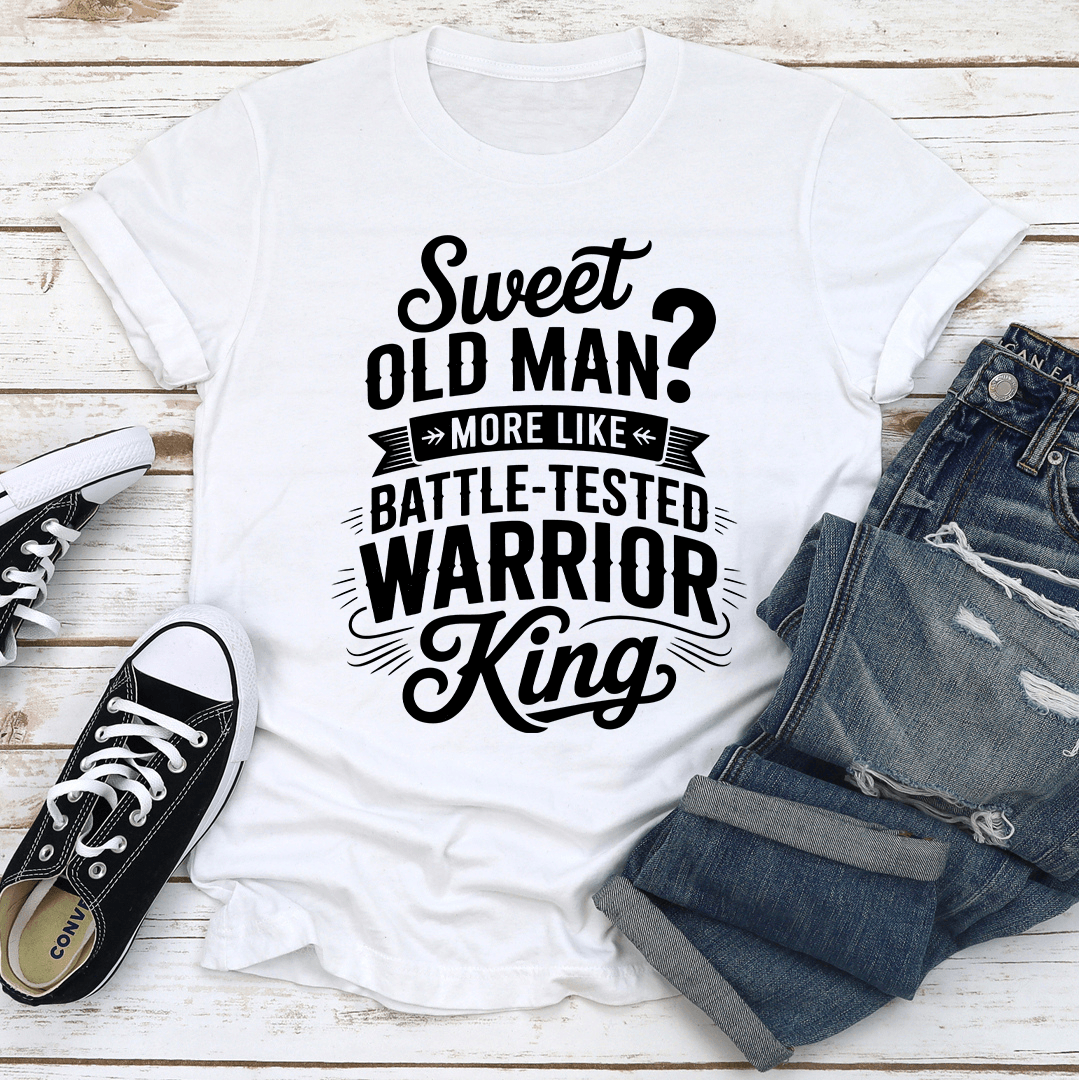 Sweet Old Man More Like Battle Tested Warrior King Tee 3XL Mauve
