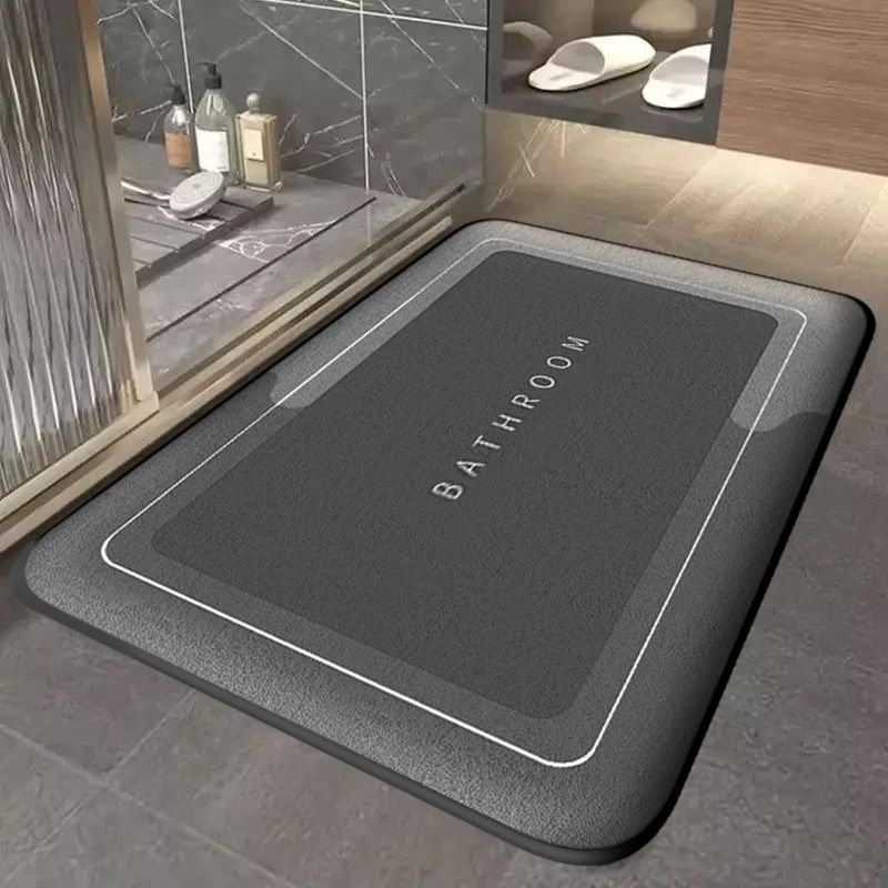 Thickened Absorbent Quick Dry Door Mat For Bathroom, Entryway, And Kitchen dark Grey 15.74 23.62 In