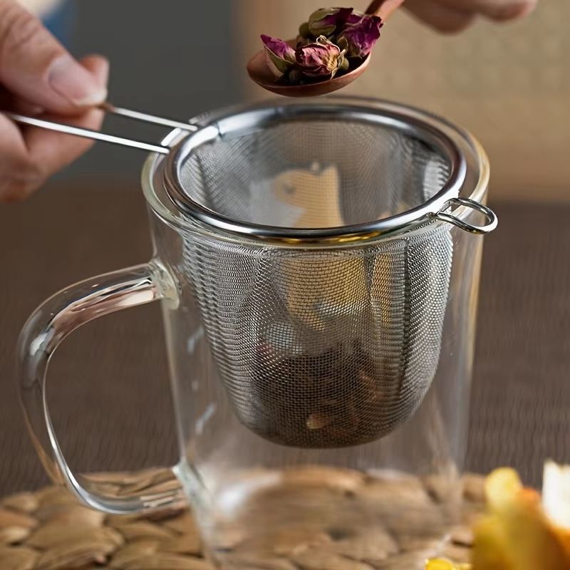 Fine Mesh Tea Infuser With Handle Reusable Leaf Strainer And Kitchen Sieve Fine Mesh Tea Infuser With Handle Reusable Leaf Strainer And Kitchen Sieve