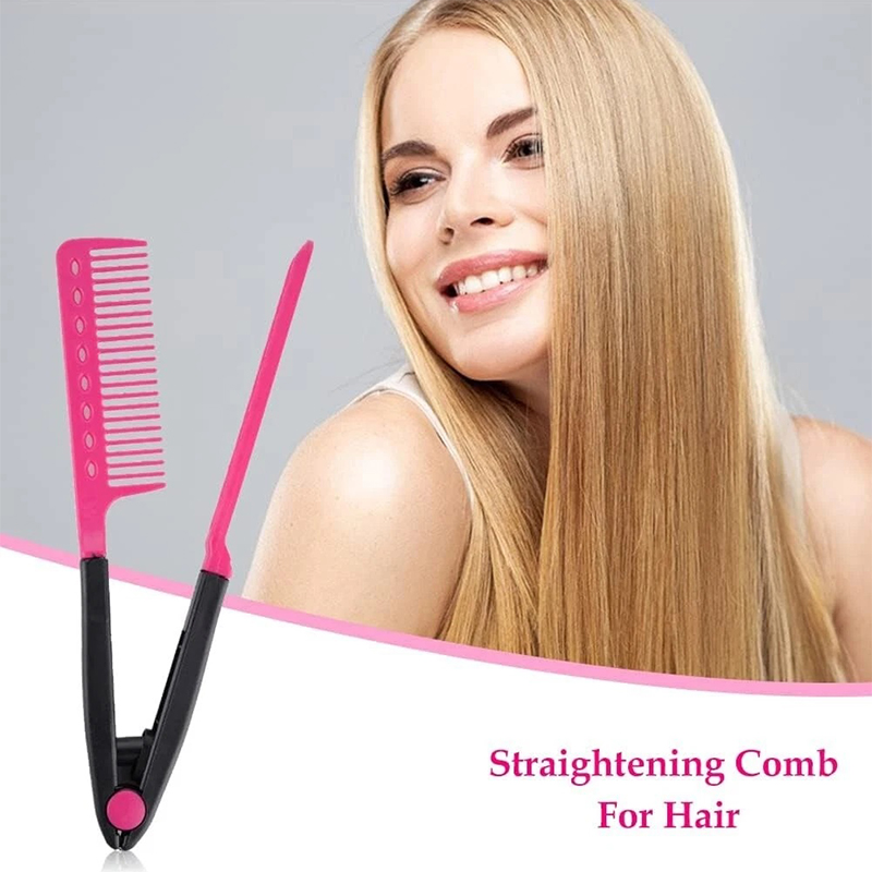 V Comb Straightener, 1 Piece Hairdressing Brush, Hair Styling Tool, Folding Salon Hair Straightener V Comb Straightener, 1 Piece Hairdressing Brush, Hair Styling Tool, Folding Salon Hair Straightener