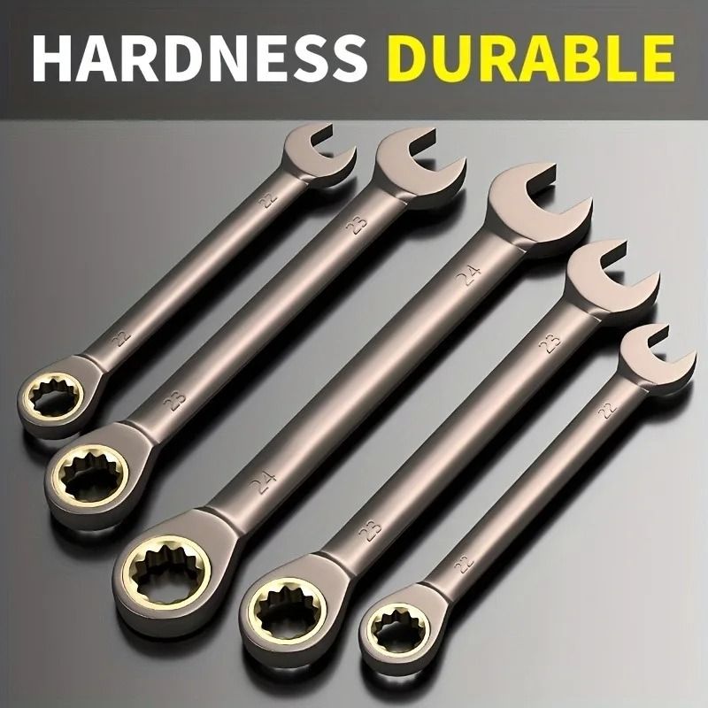 Dual Purpose Ratchet Wrench Open Spanner For Professional Auto Repair 1pc 12mm