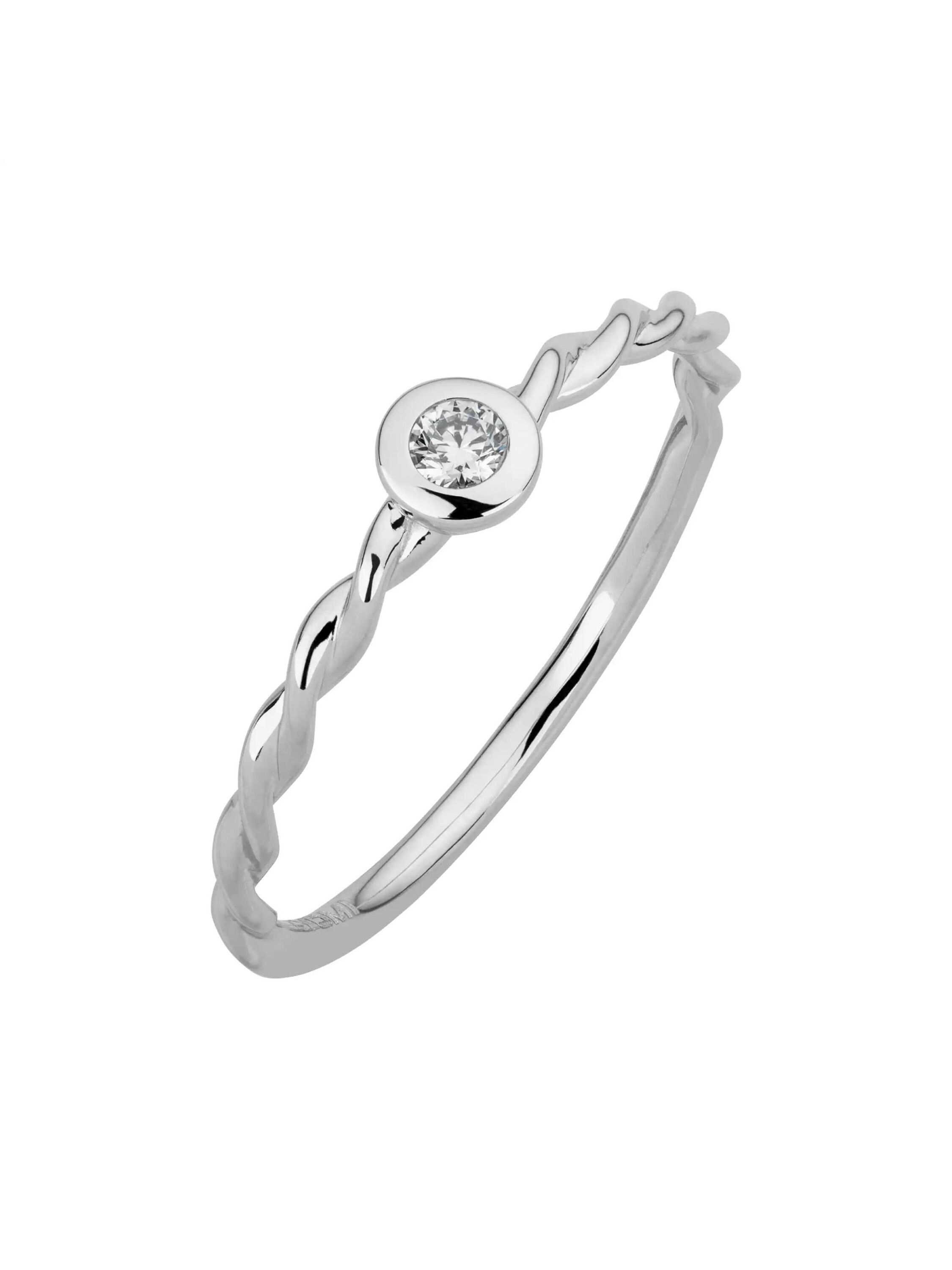 Lyomi Ring 585/- Weißgold 1 synth. Diam. 0,06ct. Image