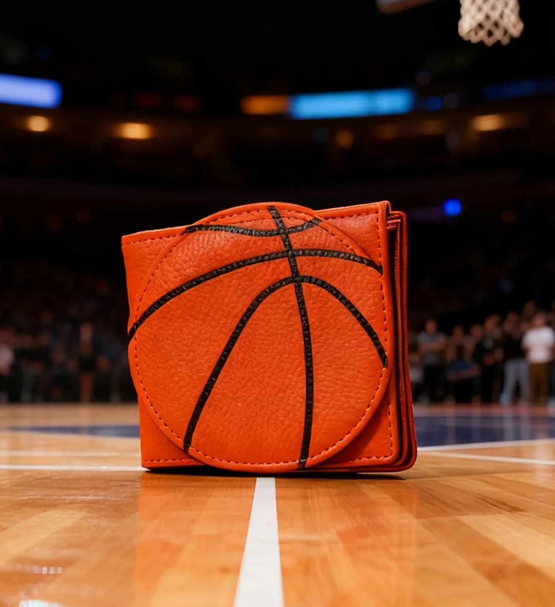 Basketballförmige kurze Geldbörse mit RFID-Diebstahlschutzfunktion, lebendigem und niedlichem Design, ideales Geschenk für Jungen Image