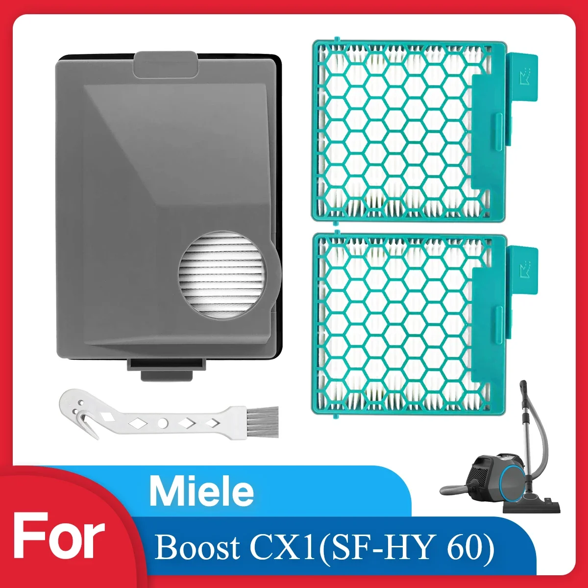 Staubsaugerfilter für Miele Boost CX1, Ersatzfilterzubehör für Miele-Filter, hochwertiger Kohlefilter Image