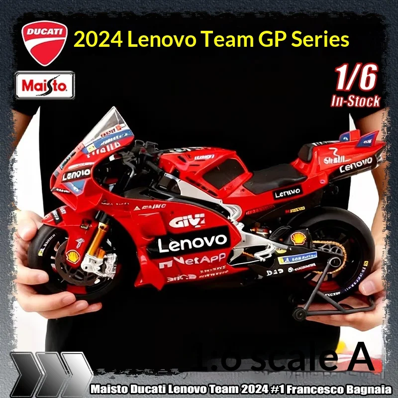 Lebensmittel 1:6 Ducati Lenovo Team 2024 # 1 Francesco Bagnaia # 23. Enea Bastiani Simulation Legierung Druckguss Motorrad Racing Modell Spielzeug Image